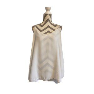 Torrid Sheer Sleeveless White Top Size 2